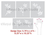 Delicate Bamboo Stencil Royal Design Studio Stencils Gaysha Paint & Pattern 