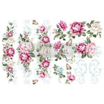 Springtime Peonies H2O Transfers Redesign with Prima® Gaysha Chalk Paint 